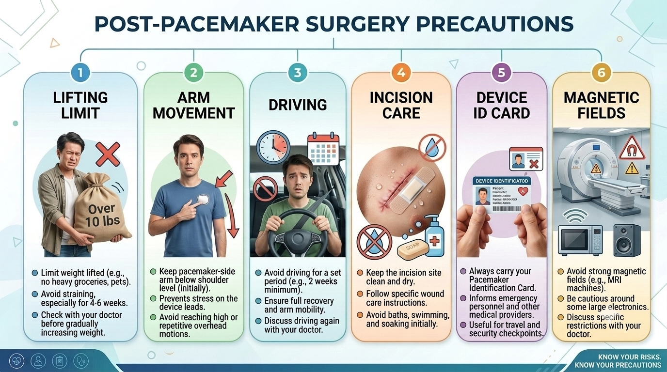 Precautions to Follow After Pacemaker Surgery