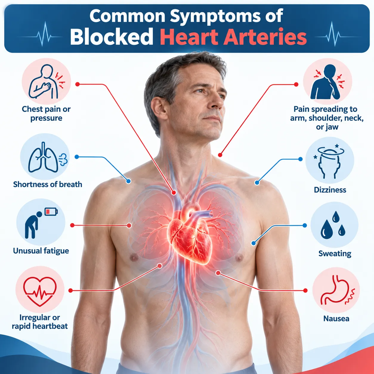 Common symptoms of Blocked Heart Arteries – Dr. Kiran Narang